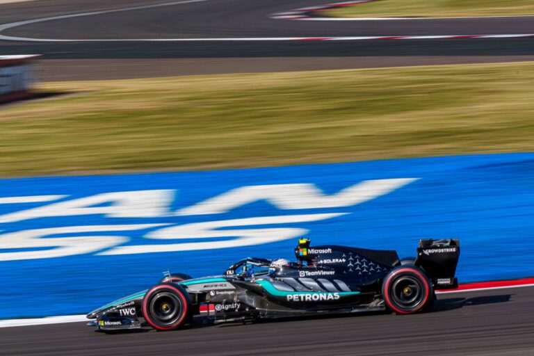 Car #12 Kimi Antonelli for Mercedes during Sprint Qualifying at the British Formula 1 Grand Prix