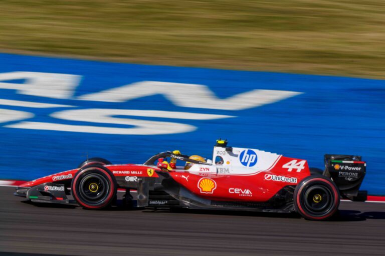 Car #44 Lewis Hamilton for Ferrari during Sprint Qualifying at the British Formula 1 Grand Prix