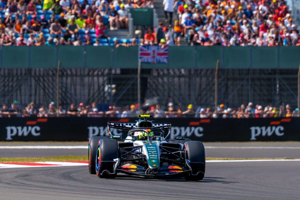Car #1 Lando Norris for McLaren during the Feature Race at the British Formula 1 Grand Prix