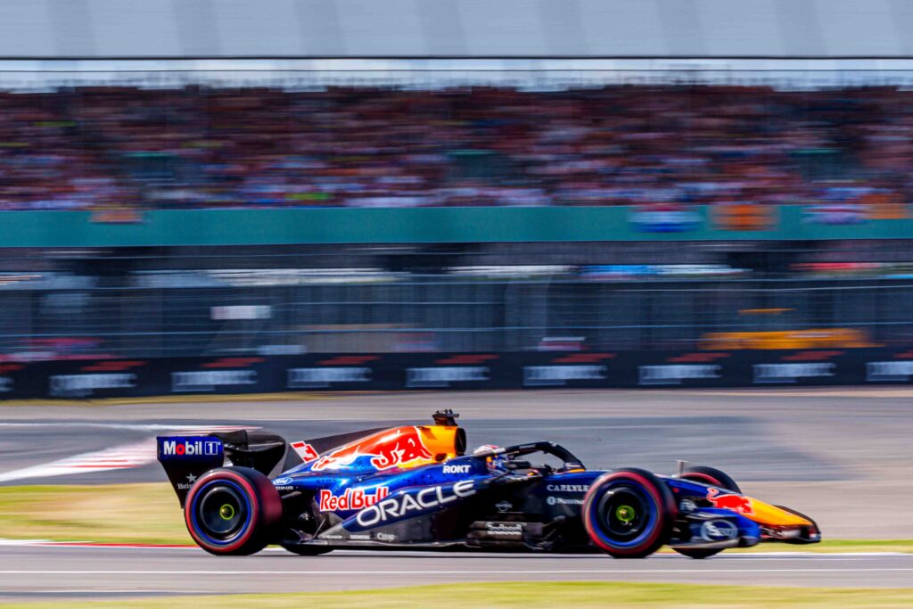 Car #3 Max Verstappen for Red Bull Racing during Sprint Qualifying at the British Formula 1 Grand Prix