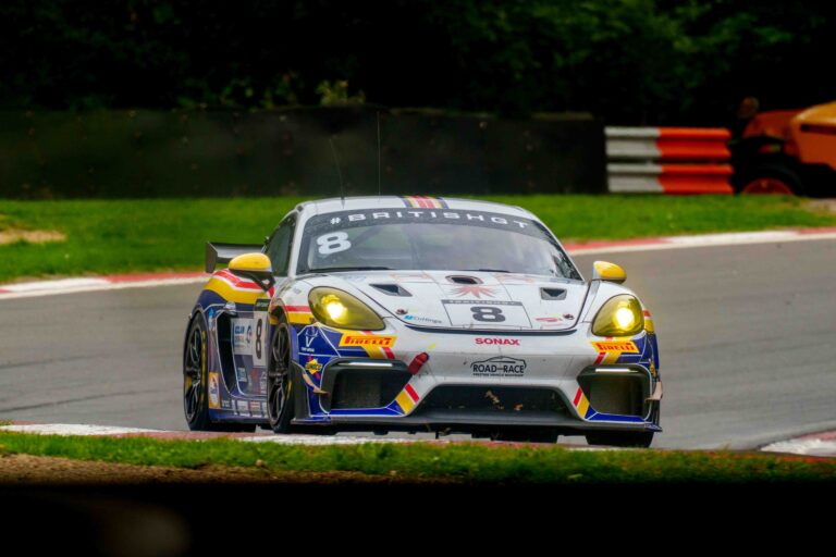 Car #8 Driven By Ian Duggan & Tom Bradshaw in GT4 during the Feature Race at the British GT Season Finale