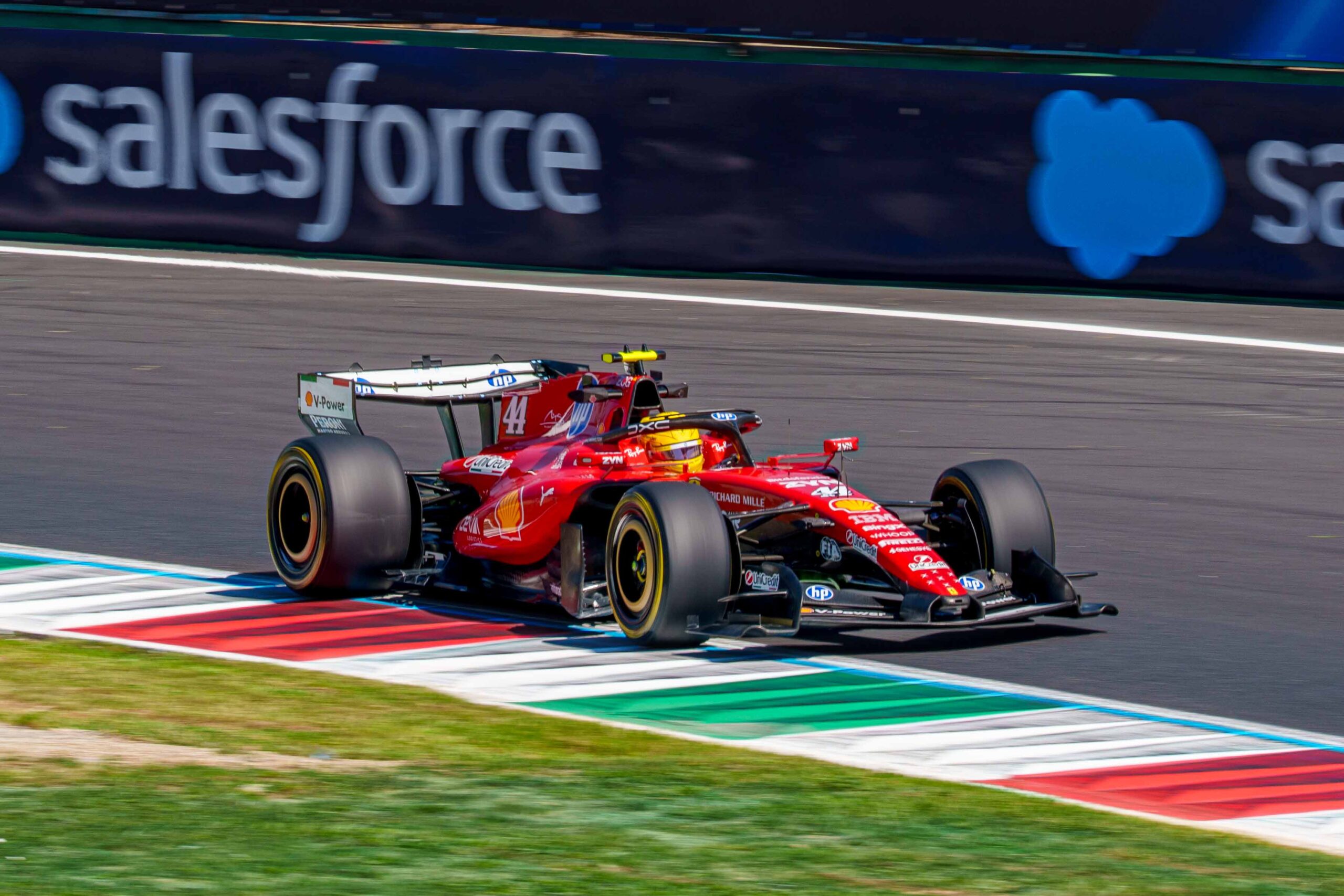 Car #44 Driven By Lewis Hamilton For Scuderia Ferrari HP During FP1