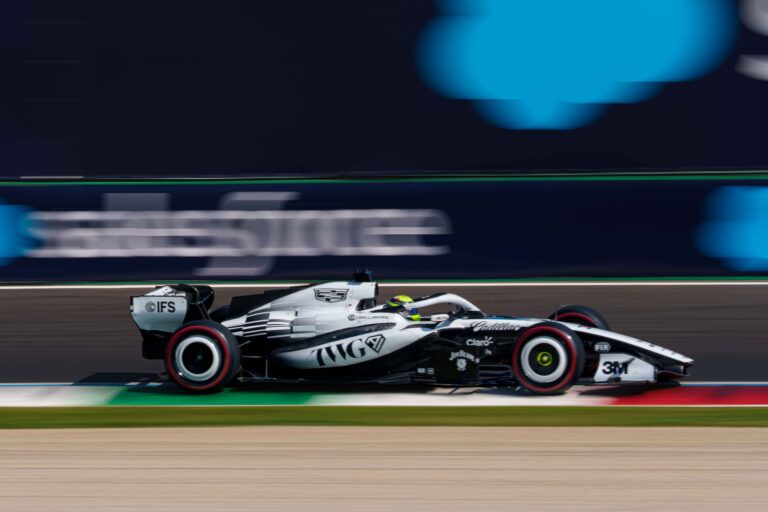 Car #11 Driven By Sergio Pérez For Cadillac Formula 1 Team During the Italian Grand Prix Feature Race