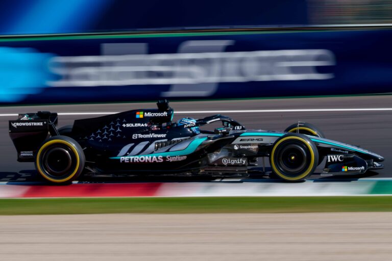 Car #63 Driven By George Russell For Mercedes-AMG PETRONAS F1 Team During the Italian Grand Prix Feature Race