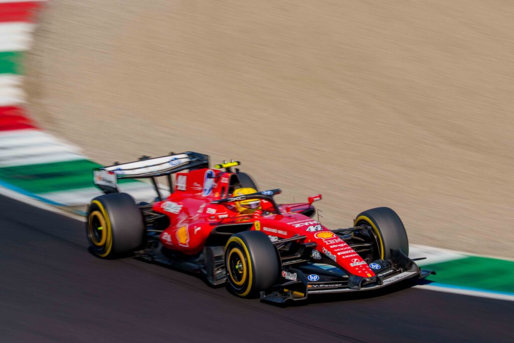 Car #44 Driven By Lewis Hamilton For Scuderia Ferrari HP During the Italian Grand Prix Feature Race