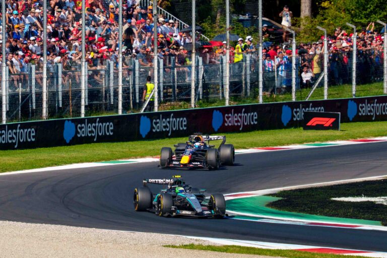 Car #12 Driven By Andrea Kimi Antonelli For Mercedes-AMG PETRONAS F1 Team During the Italian Grand Prix Feature Race