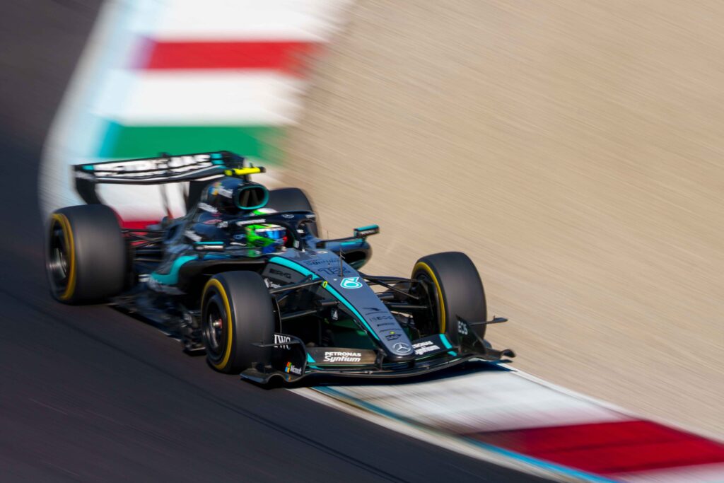Kimi Antonelli celebrates his victory at the 2026 Italian Grand Prix at Monza