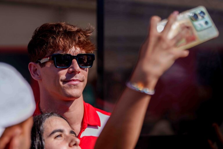 Arthur Leclerc Meeting Fans in the Paddock before the GTWC Season Final Feature Race in Portimao
